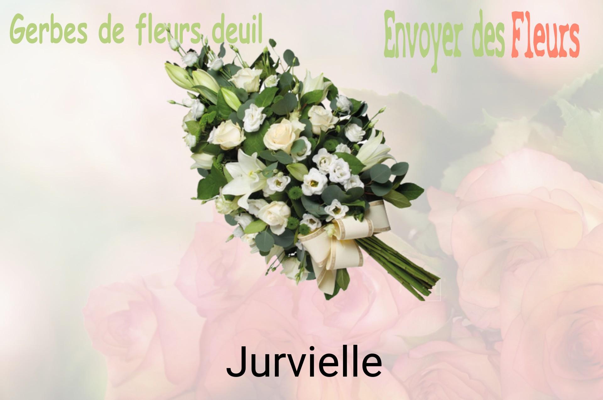 Gerbe de fleurs de deuil livrée à Jurvielle